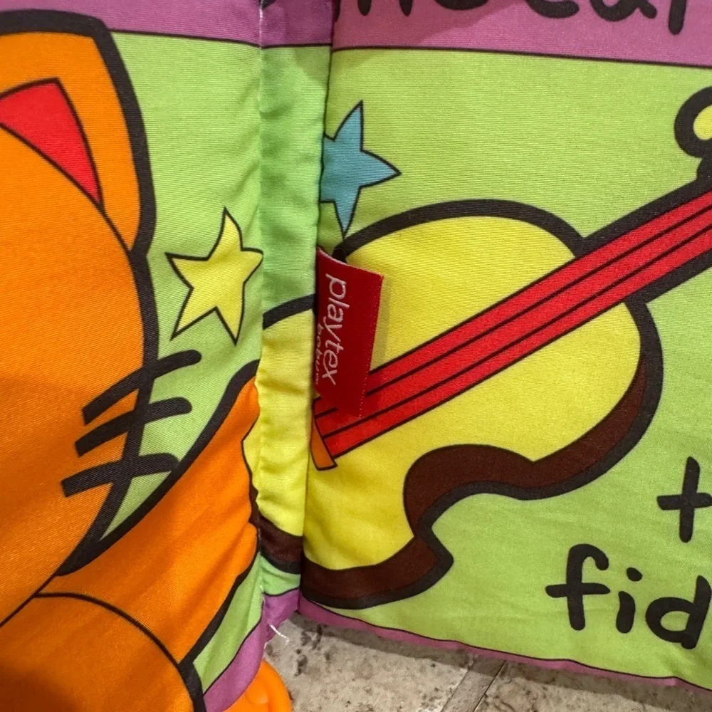 NWOT Colorful Hey Diddle Diddle Soft Toy Book with Teether